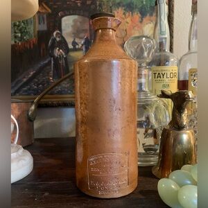 Vitreous Stone Bottles J.Bourne & Son P&J Arnold London England 9 1/2 in Bottle